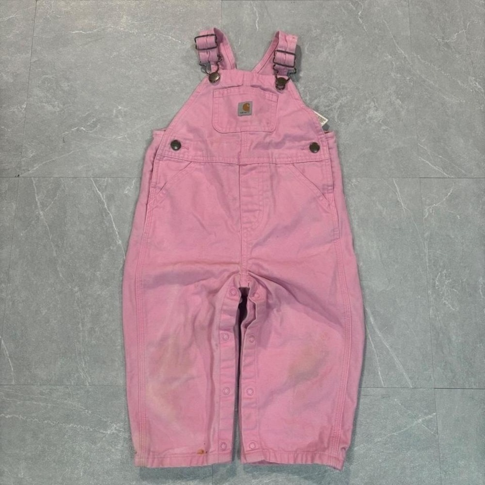Pink Carhartt overalls kids size 18 months